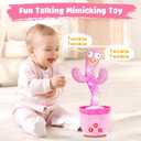 SANJOIN Dancing Talking Cactus Toy for Baby Toddlers, Baby Girl Toys 18 Months+, Adjustable Volume, Mimicking, Recording & Singing. Baby Toys for Girls, Interactive Gifts for 1 Year Old Girl