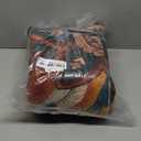 Area Rugs 6ft Washable Non-Slip, Floral Vintage Distress Print Pattern Medallion Carpet for Living Room Bedroom Dining Room, Black Colorful Floral Dark Tan