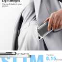 Miroddi for MagSafe Wallet, Works with Apple Find My, Stronger Magnetic Phone Wallet Tracker for iPhone 16/15/14/13/12 Series, Magnetic Card Holder with Privacy Flap, RFID Blocking, Fit 7 Cards, Gray