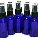 Vivaplex 12, Cobalt Blue, 1 oz Glass Bottles, with Black Fine Mist Sprayers