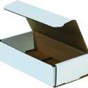 Partners Brand 8x4x2 Corrugated Cardboard Boxes, 8"L x 4"W x 2"H, Pack of 50 | Shipping, Packaging, Moving, Storage Box for Business, Strong Wholesale Bulk Boxes