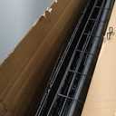 FDW Dog Crate for Large Dogs 42 Inch Folding Metal Wire Pet Cage Double Door W/Divider Panel Indoor Outdoor Kennel Leak-Proof Plastic Tray, Black