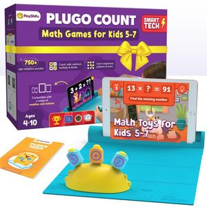 PlayShifu Math Games for Kids 57  Plugo Count | STEM Learning Toy with Numbers & Operators | Fun Interactive Math Kit | Christmas Gift for Children