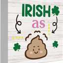 Funny St Patricks Day Irish Decor Bathroom Desk Accessories St Patricks Irish Shamrock Decorations for Home Toilet Shelves Restroom Desk Decor 5 X 5 Inch (As)