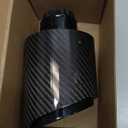 Carbon Fiber Exhaust Tip 2" Inlet to 4"Outlet, Universal Tailpipe 2 Inch Exhaust Muffler Tip (Gloss)