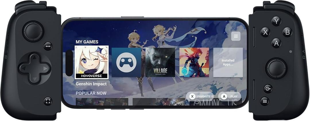 Razer Kishi V2 Gaming Controller for Android & iPhone 15 Series (USB C): Console Quality Controls - Stream PC, Xbox, PlayStation Games on Phone, Mobile - Passthrough Charging - Virtual Controller Mode