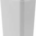 Cand 14 L Small Plastic Garbage Can, Slim Swing Lid Trash Bins, Light Grey