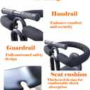 Front Mount Kids Bike Seat for Adult Bike - Baby & Toddler Bicycle Seat with Adjustable Footrests, for Children 1-5 Years, Easy-Install Child Carrier for Commuting & Family Rides