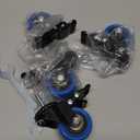 Stem Caster Wheels 2 inch Heavy Duty, Swivel Threaded Stem Mount Casters Set of 4 with American Size UNC 1/4"-20 x 1