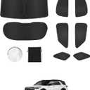 8PCS Window Shades for Ford Explorer(2011-2019) Accessories  Full Coverage Sun Shade for Side Windows, Rear Triangular & Windshield  UV Protection & Privacy for Camping, Napping, Relaxing