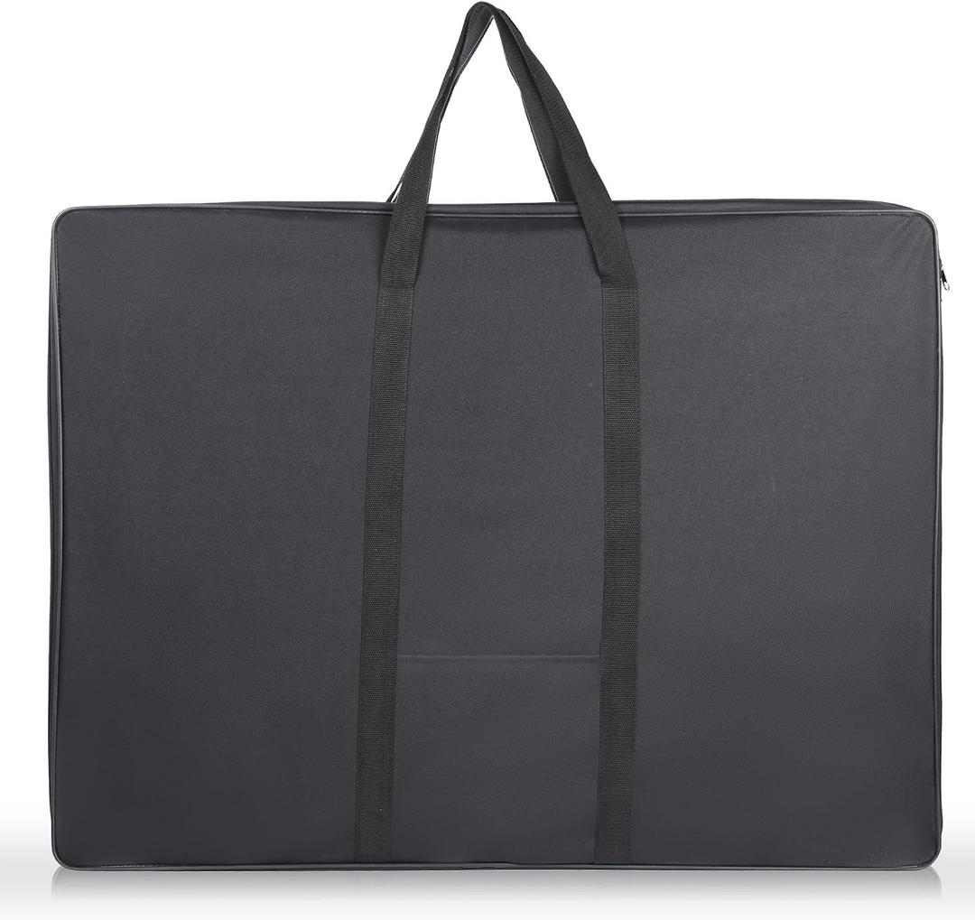 JJRING Art Portfolio Case, Wire Framed Nylon Portfolio Tote, Art Storage Bag in 37 Inches by 28 Inches, Great Carrying Bag for Artworks, Posters, Drawings, Prints (Black)
