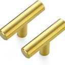 JOY DECOR 30 Pack Cabinet Knobs, Gold Cabinet Handles, 2in Kitchen Cabient Knobs, Single Hole Drawer Knobs for Dresser Drawers