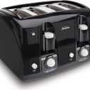 Sunbeam Wide Slot 4-Slice Toaster, Black (003911-100-000)