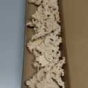 Coloch 12 Pieces Wood Appliques Onlays, Decorative Wooden Applique Trim Carved Unpainted DIY Onlay for Bed, Door, Cabinet, Dresser, Wardrobe, Furniture Decoration, 2 Sizes