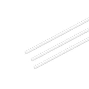 uxcell Acrylic Round Rod, 1/ 8 inch Dia 20 inch Length, Transparent Clear Plastic Round Rod, Solid PMMA Bar 3pcs