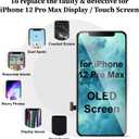 OLED Screen for iPhone 12 Pro Max Screen Replacement 6.7 inch [OLED, NOT LCD], 3D Touch Display Full HD Digitizer Frame Retain Face ID Full Assembly A2411 A2342 A2410 A2412 with Repair Tools Kit