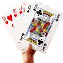 SeptCity Jumbo Playing Cards, Super Big Giant Game Theme Full Deck Huge Poker Oversize Decorations of Magic Party Fun for All Ages (1 Pack) (4 Times)