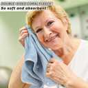 Threlaco 6 Pack Adult Bibs for Men and Women Elderly Senior Washable Clothing Protector with Crumb Catcher Large Towel Bibs for Special Needs Adult and Disabled Adjustable Reusable