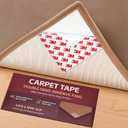 Carpet Tape Double Sided, Heavy Duty Rug Tape for Hardwood Floors, NonSlip Carpet Adhesive Tape for Area Rugs, Strong Grip