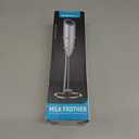 SIMPLETaste Milk Frother Handheld Battery Operated Electric Foam Maker, Drink Mixer with Stainless Steel Whisk and Stand for Cappuccino, Bulletproof Coffee, Latte (Gray)