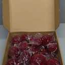 18Pcs Velvet Christmas Tree Ornaments Set, Wine Red Flocked Hanging Christmas Balls Ornaments, Shatterproof Decorative Hanging Balls Decorations Assortment for Xmas Tree Holiday Home Party Decor (Burgy)