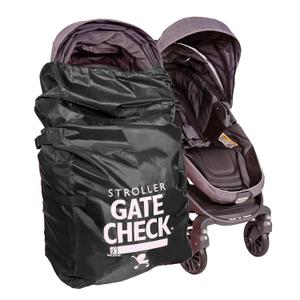 J.L. Childress Gate Check Bag for Single & Some Double Strollers - Travel Bag for Airplane, Fits Most Standard Baby Strollers, Airport Accessories Gate Check, Flying Essentials - Black (One Size (Pack of 1))