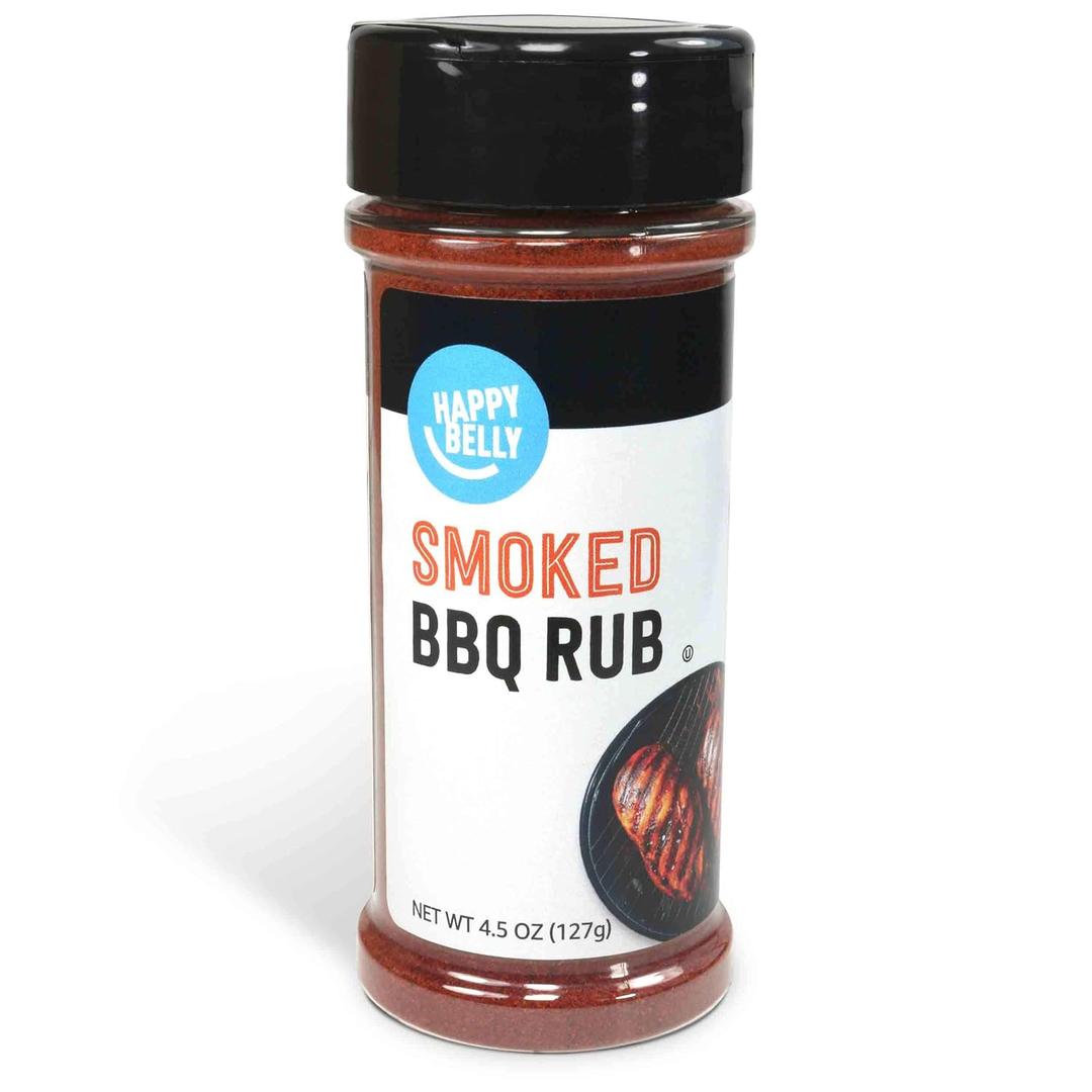 Amazon Brand - Happy Belly Smoked BBQ Rub, 4.5 ounce (Pack of 1) (EXP 08/29/25)