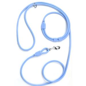 PetiFine Hands Free Dog Leash, Crossbody Waist Leash for Dog Walking, 8 ft Multifunctional Waterproof Waist Lead for Swimming,Running,Training (Large,Blue)