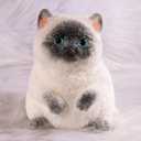 Big Taba Squishy Cat, Handmade Large Cat Taba Toys, Stress Relief, Funny, Cute Soft Cat Squishy Stress Toy Gifts.(Medium Siamese Cat)