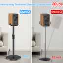 Adjustble Bookshelf Speaker Stands & Studio Monitor Stands Pair, Height Extend 29"37.5" Surround Sound Speaker Stands for Klipsch, Polk, Yamaha, Bose, PreSonus, JBL Nano K, Built-in Cable Management