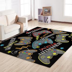 Gaming Room Carpet Rugs for Kids Teen Boys Bedroom, Gamer Room Decor Area Rug Carpet for Men Teenage, Non Slip Gamepad Gaming Chair Rug Mat for Playroom Wood Floor Living Room Desk, 59"*39" (3'3" x 4'11" (Rectangular), Dd-02)