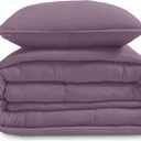 UGG Leonora Comforter Set with 1 Pillow Sham Lightweight Down Alternative Blanket Reversible All Season Washable and Hypoallergenic Bedding Set for College Dorm, Twin/Twin XL, Purple Shadow