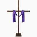 yasuwekik 74 Inch Extra Large Wood Cross for Yard Wooden Jesus Christian Wall Cross Stand Church Cross Decor He Is Risen Outdoor Cross for Easter Christmas Wedding Communion Party Decor