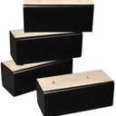 Sopicoz Wood Bed Risers (Black, 2 inch), 4 pcs