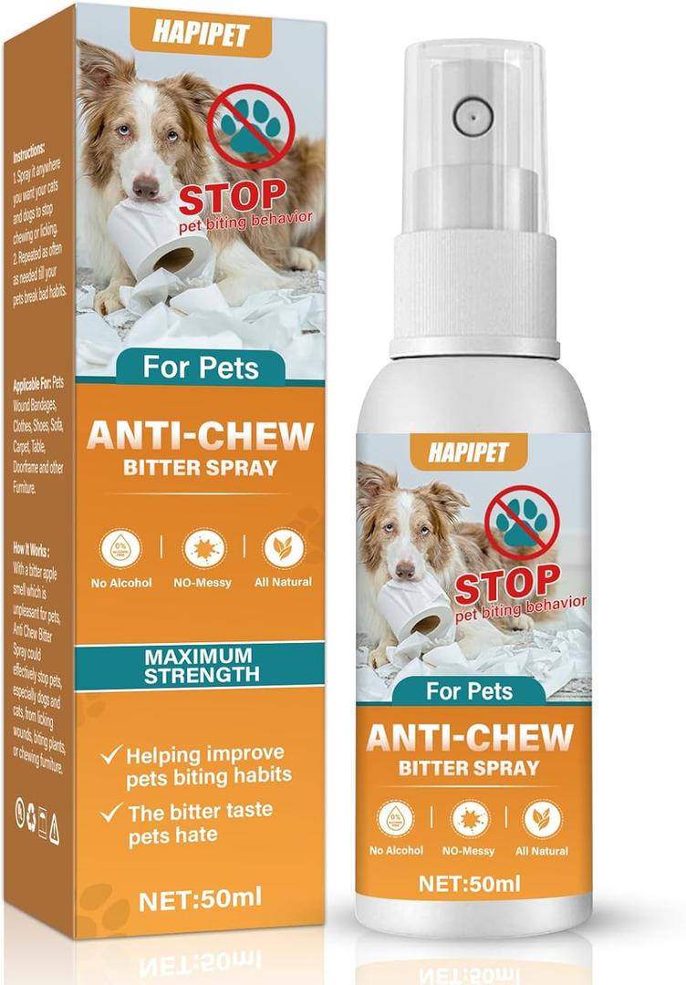 ITECFREELY No Chew Spray for Dogs & Cats, Bitter Apple Spray for Dogs to Stop Chewing & Licking-0321