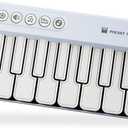 Portable Electronic Piano Keyboard 3 Different Tones Mini Light up Keys Mini Musical Instruments for Home Camping Outdoors (Blue)