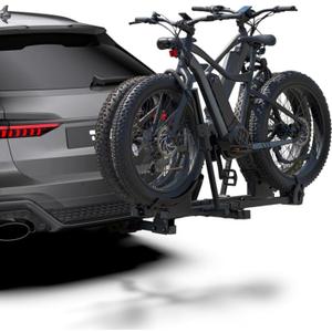 Bike Racks for Ebikes,Fat Tire Bike Rack for Tow Hitch 2-Bike, Smart Tilting Platform for Standard E-Bikes, Fits 2-Inch Receiver