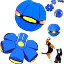 Magic Metaball, Children Bouncing Ball, Magic Flying Saucer, Parent-Child Interaction, Bouncy Balls, Dual Form Freely Switchable with 6 Light (Blue)