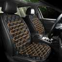 ESMING Driver Or Passenger Car Seat Cushion for Full Back and Seat Black