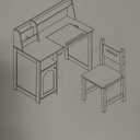 Treocho Kids Study Desk and Chair Set, Kids Desk with Hutch and Tiltable Desktop for 3-8 Years Old, Wooden Children Study Table with Storage Cabinet, Student Writing Desks Bedroom, Home School, White