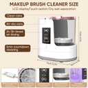 3-in-1 Electric Makeup Brush Cleaner with Dryer & HolderAutomatic USB Cleaning Machine for All Makeup Brush Sizes, Portable Quick-Dry Tool for Cosmetic Brushes