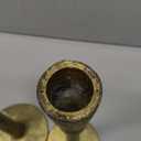 Rustic Gold Cast Iron Candle Holders Set of 2 - Vintage Style Candlesticks for Elegant Home Dcor - L:D3.5x12 / M:D3.5x10 / S:D3.5x8