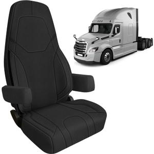 SAPUBK Custom-Fit Front Seat Covers with Back Pocket Replace for 2014-2025 Freightliner Cascadia 33" High Back, Premium Neoprene with Composite Soft Foam Lining Breathable Seat Cover Cushion