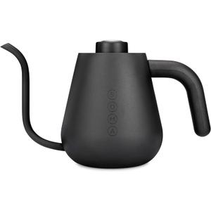 Soma Stainless Steel Gooseneck Coffee & Tea Kettle, Black, 1 Liter, Stovetop