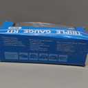 52mm 3 in1 Car Meter Auto Gauge Kit(8-16V Volt Meter +100-250 Water Temperature Gauge+ 0-100 psi Oil Pressure Meter) Triple Auto Dashboard Gauge Set with Black Console for 12V Cars