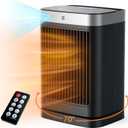 Abolee Space Heaters with Motion Sensor,Portable Heaters for Indoor Use,Electric Small Heaters for Large Room Bedroom Office Garage Desk,1500W Ceramic Heating with Remote,Oscillating,Timer,Thermosta