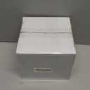 Gomakren Fruit Basket for Kitchen, Fruit Bowl with Holes, Ceramic Berry Basket Set of 2, 5.7 Inch Square Berry Containers Colander - Farmhouse Kitchen Decor, White