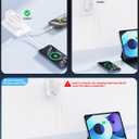 4 in 1 Retractable Wall Charger with Dual Cables,40W Retractable Phone Charger Wall Plug with Dual USB Ports,20W USB C Chargers Block Fast Charging for iPhone 17 16 15 14 13,LG, Galaxy S24 23,Pixel