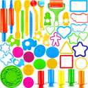 JOYIN 44 Clay Tools Set for Kids, Clay Accessories with Various Plastic Molds, Rolling Pins, Cutters, Gift for Boys Girls