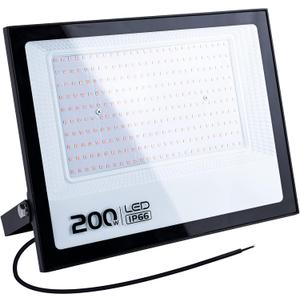 MIHEAL 200W LED Flood Light, Warm White 3000K, IP66 Waterproof Super Bright Work Light, 110V, Outdoor Floodlight for Yard, Garden, Garage, Lawn, Court